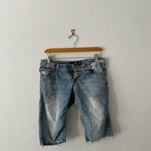 GIRLS ANGELS JEAN SHORTS SIZE 7